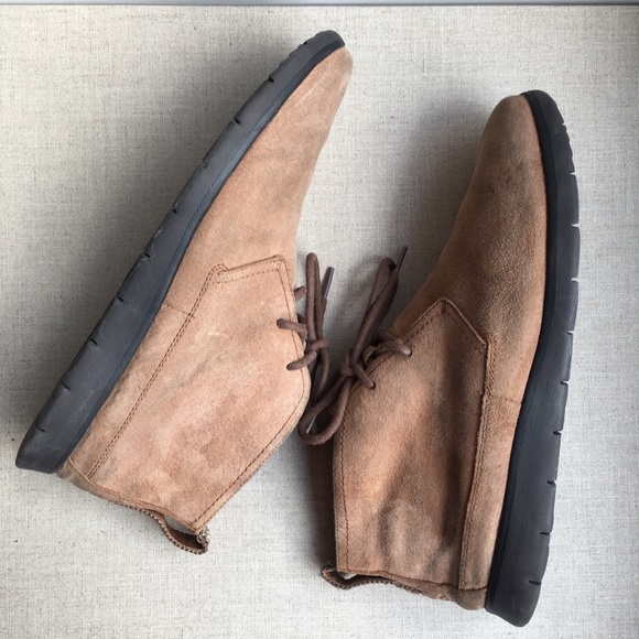 UGG Men US 10 EU 43 Brown Leather Lace-Up Boots - Picture 5 of 9